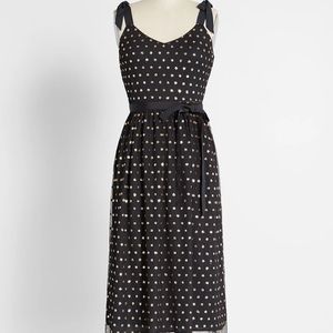 Brilliant black and gold ModCloth dress 1x